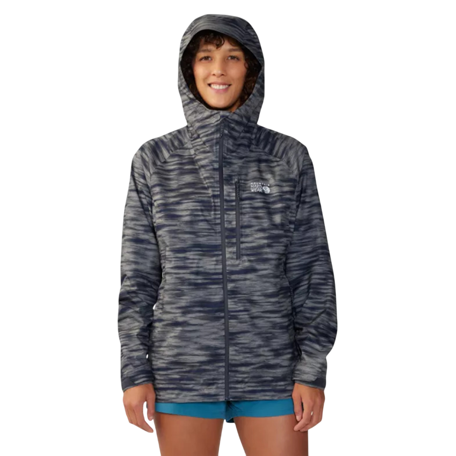 Veste de pluie stretch Ozonic dark zinc frequency print 407