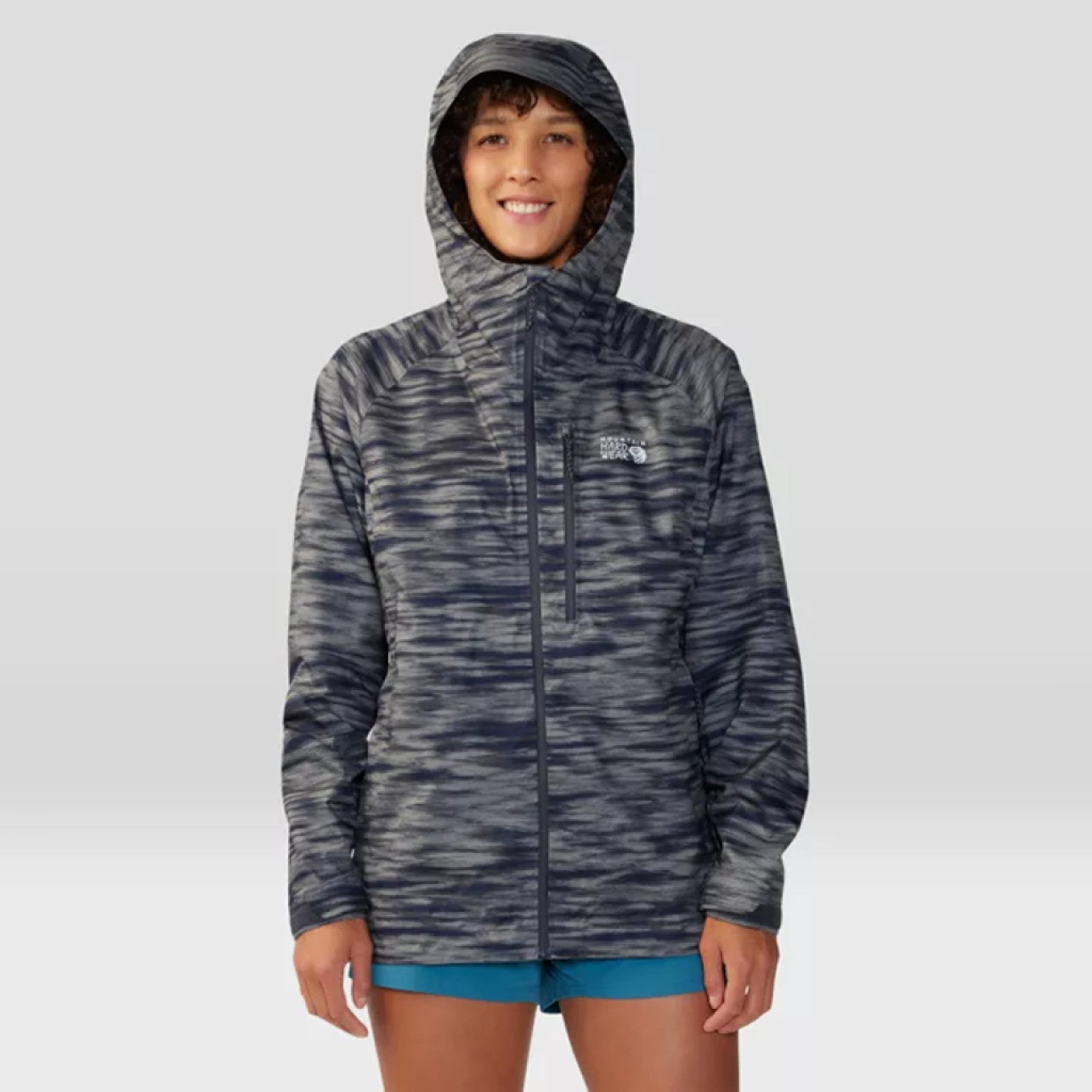 Veste de pluie stretch Ozonic dark zinc frequency print 407