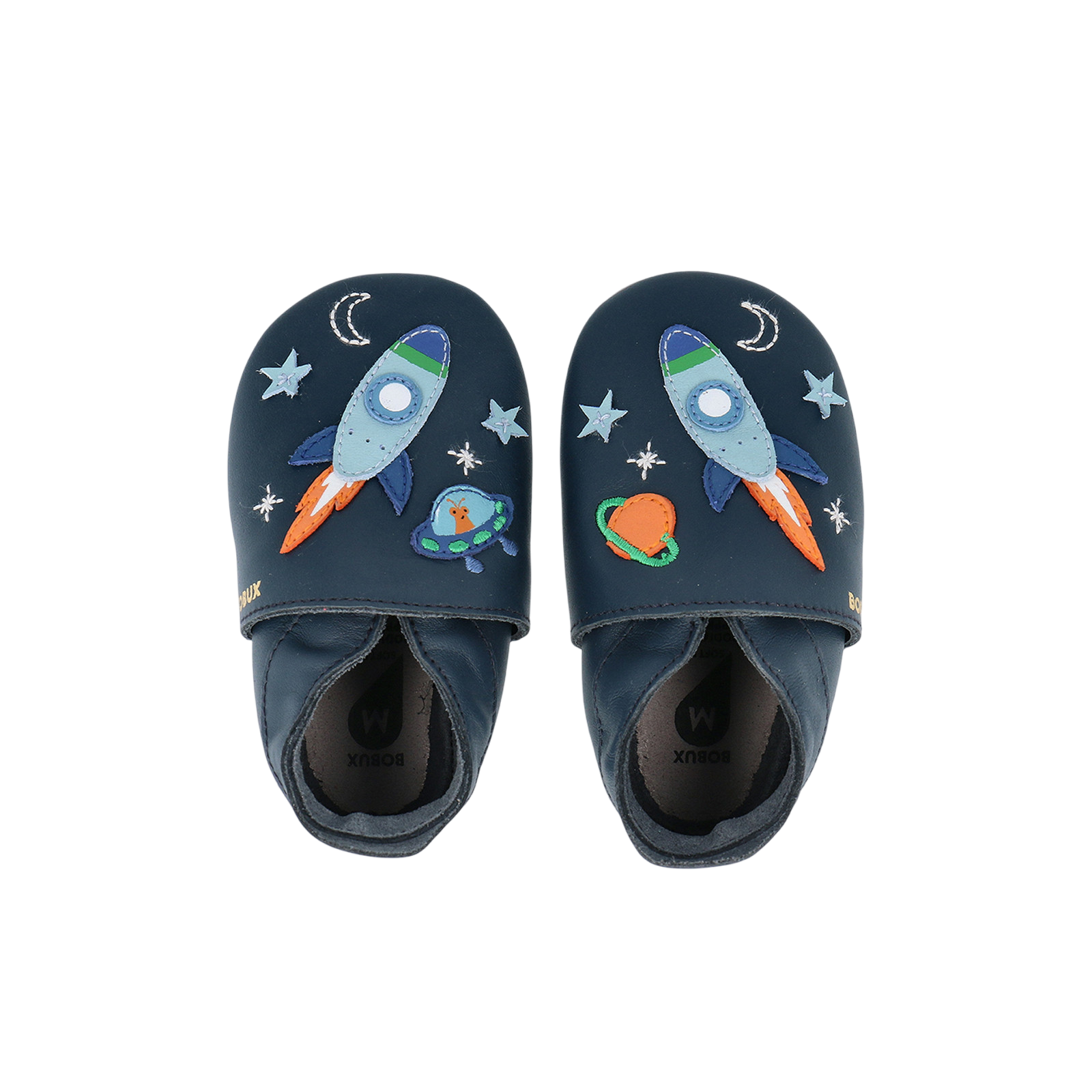 Bobux Cosmic Rocket Soft Sole navy