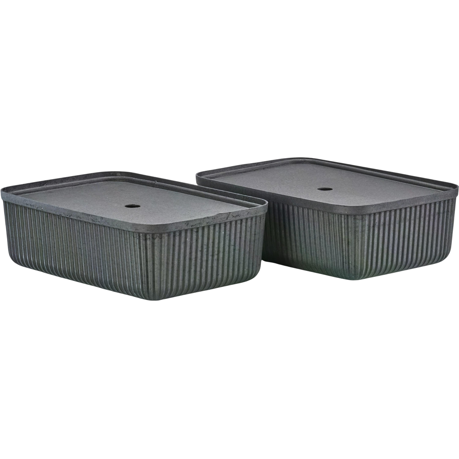 Storage box Pulp L 2 pieces, black