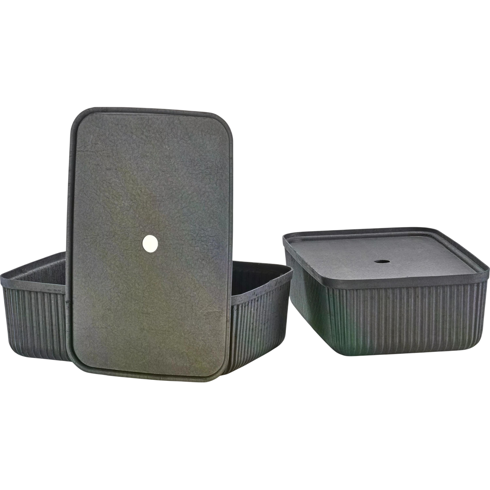 Storage box Pulp L 2 pieces, black