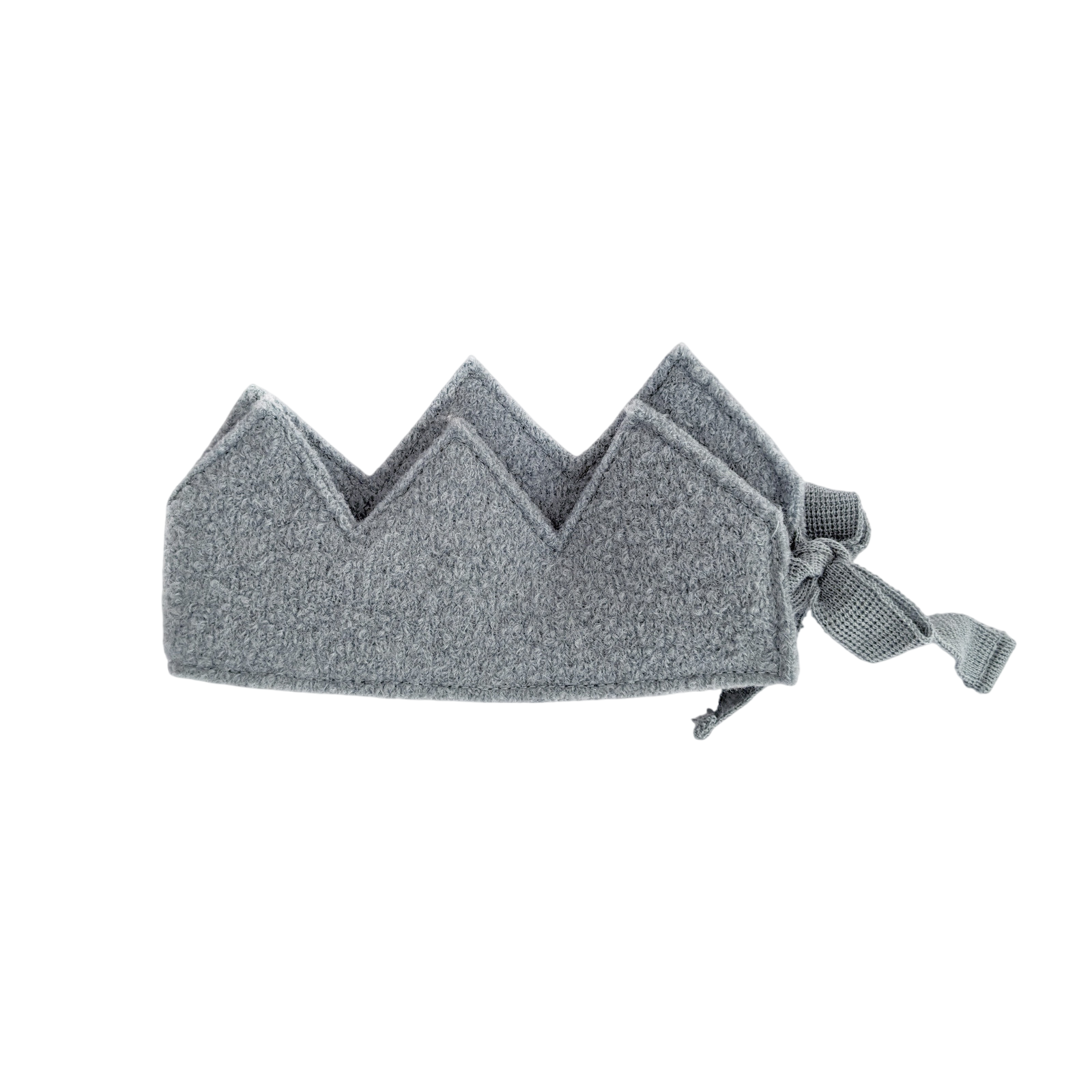 Geburtstagskrone Merinowolle rauchblau