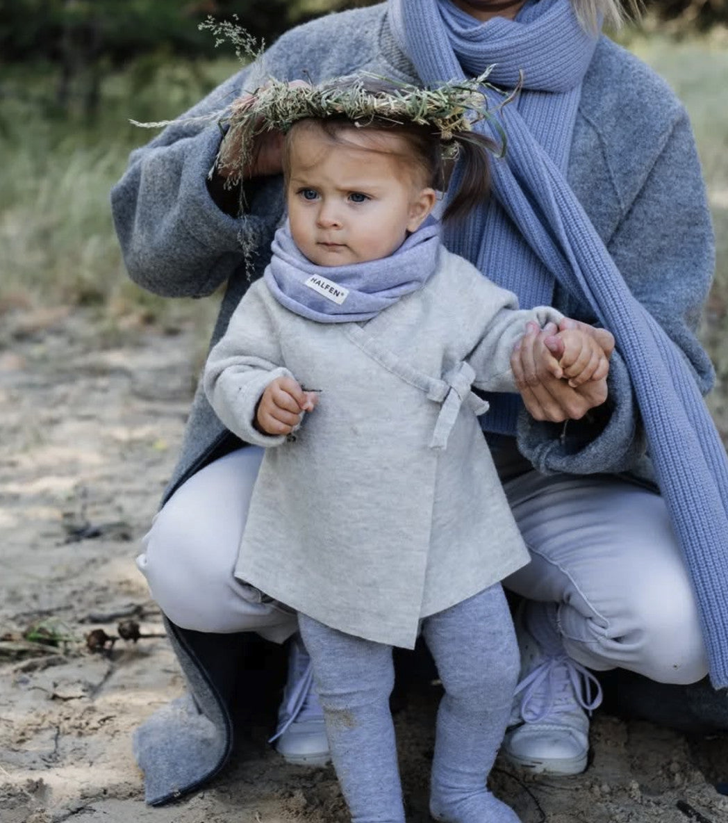 Baby woolen jacket virgin wool nature