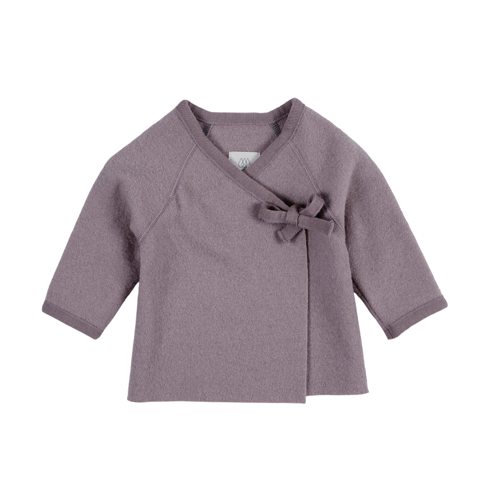 Veste en laine vierge bébé mauve