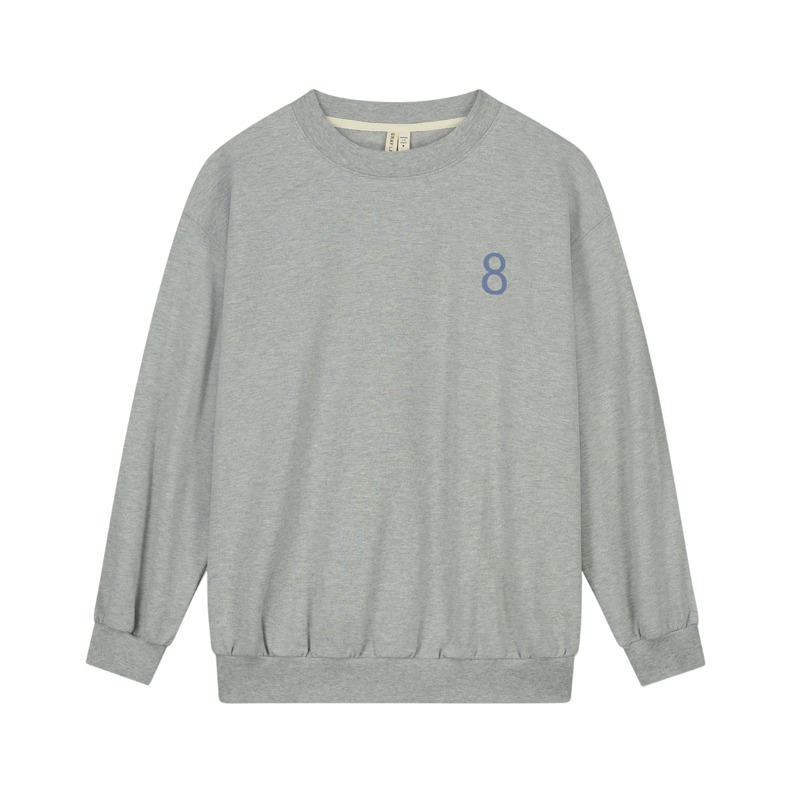 Birthday Sweatshirt 8 Grey Melange Blue Moon