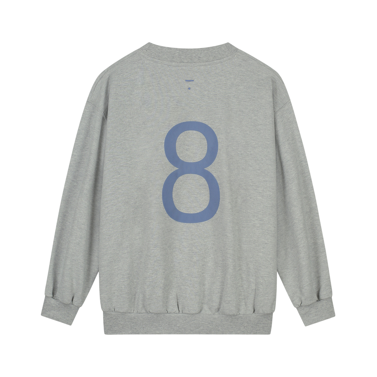 Sweatshirt Birthday 8 Grey Melange Blue Moon