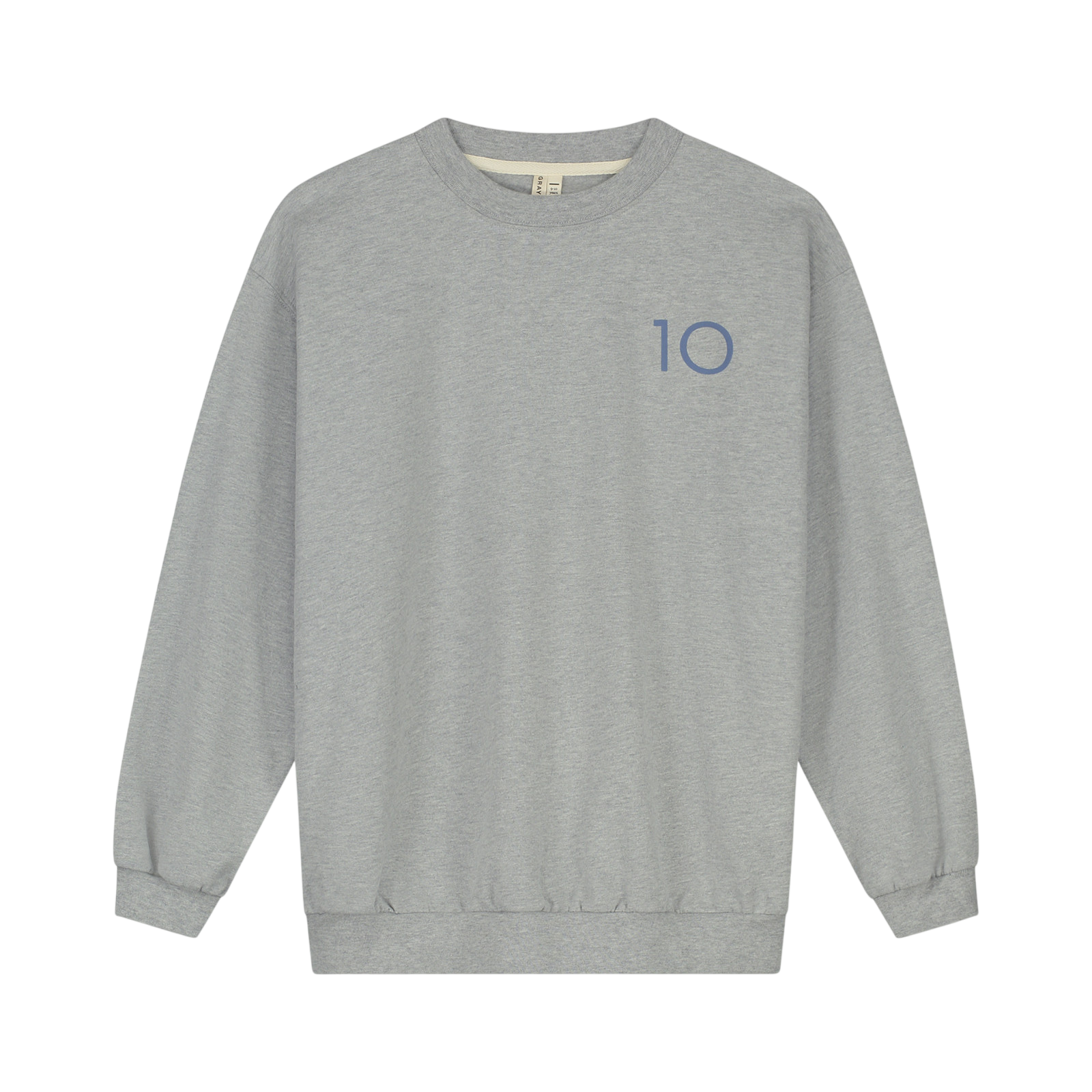 Birthday Sweatshirt 10 Grey Melange Blue Moon