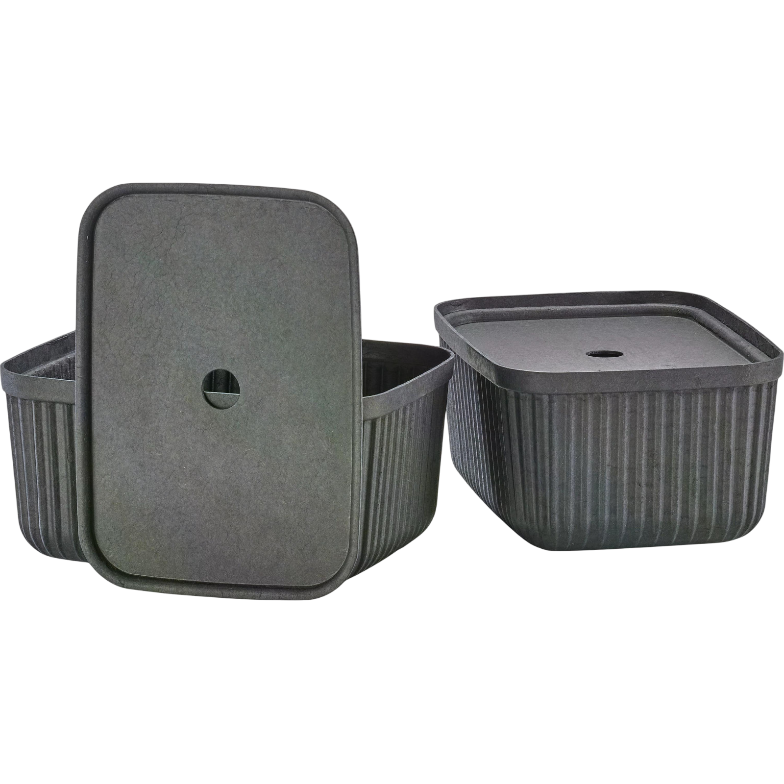 Aufbewahrungsbox Pulp M 2 Stück, Schwarz