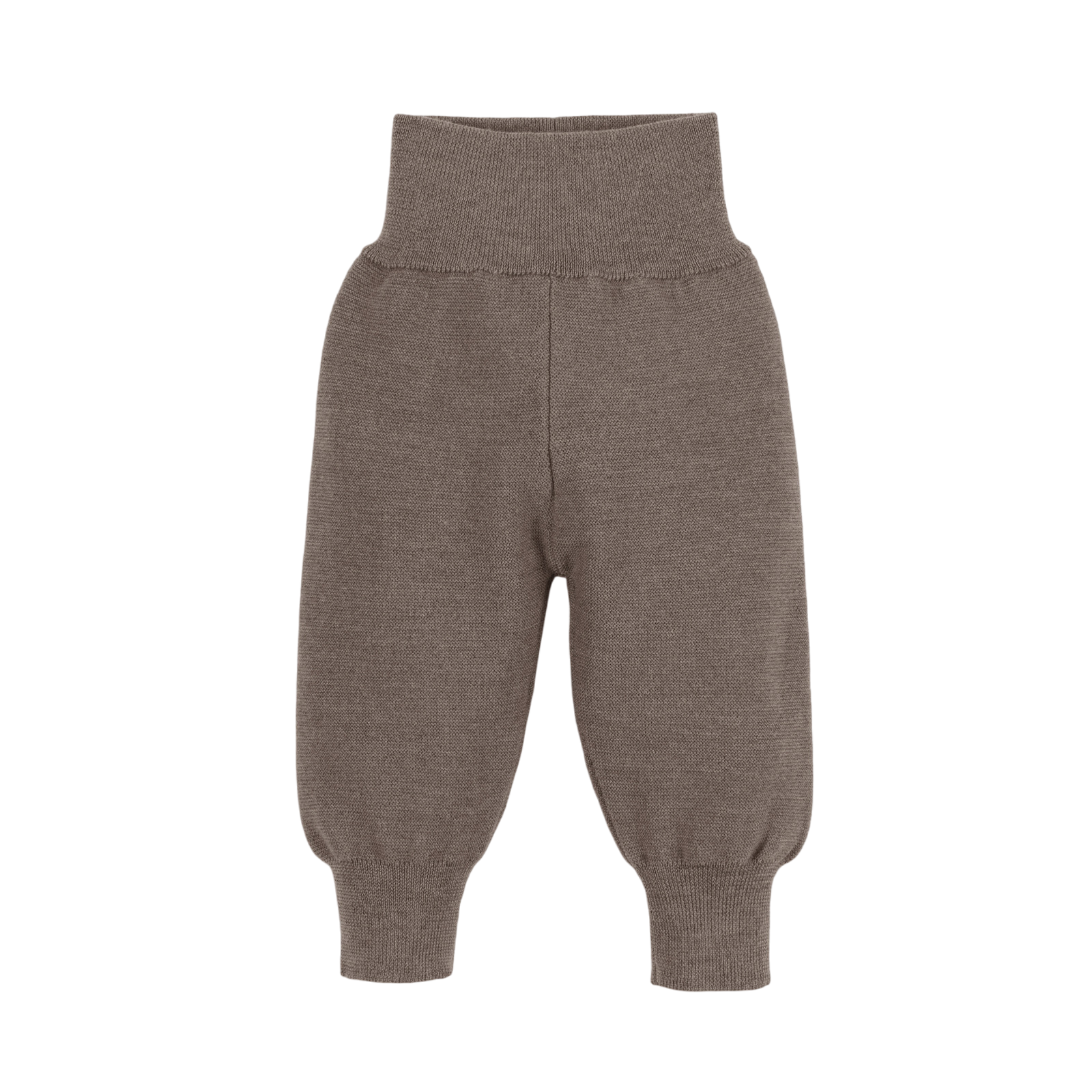 Pantalon bébé en tricot fin laine mérinos noisette