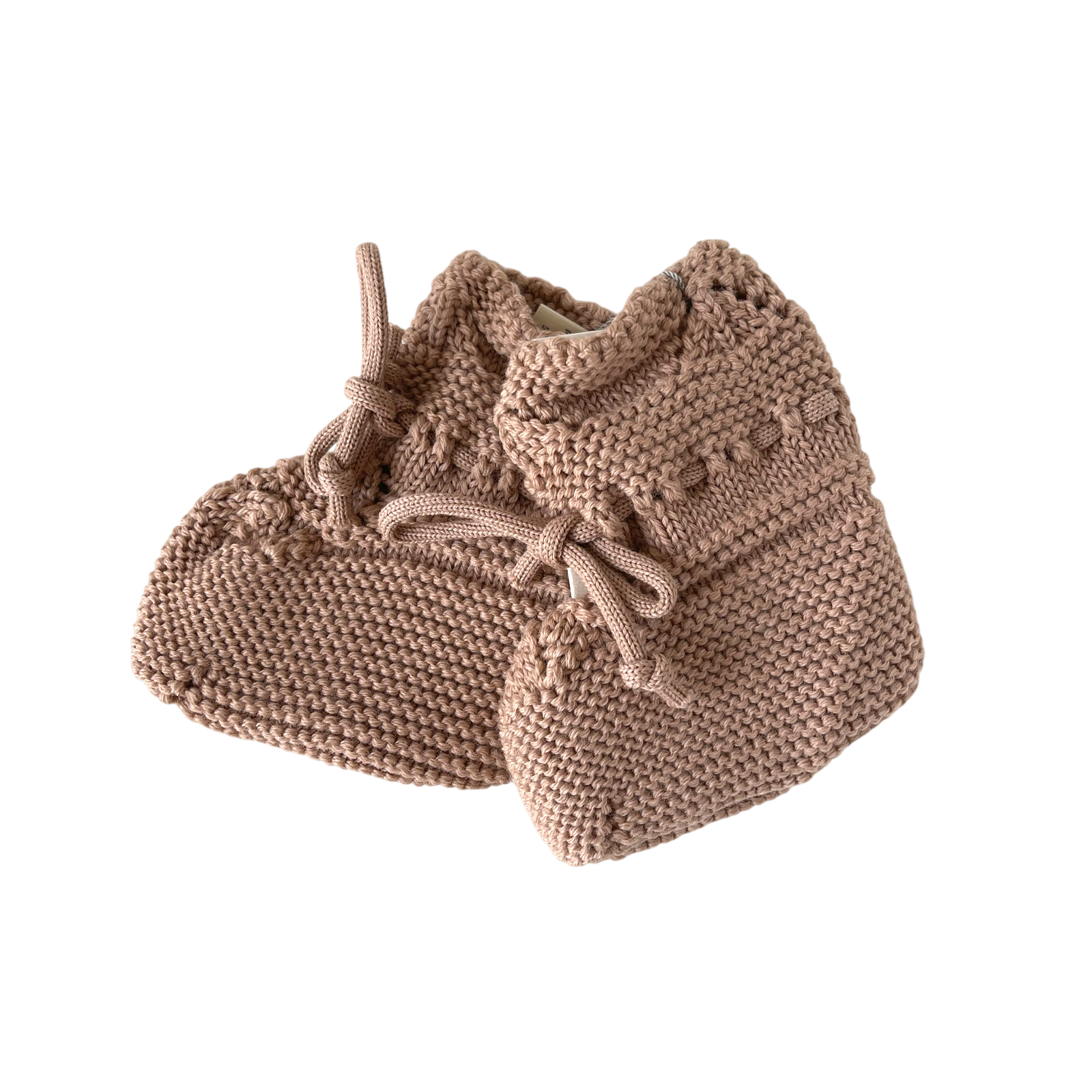 Baby booties merino wool rose