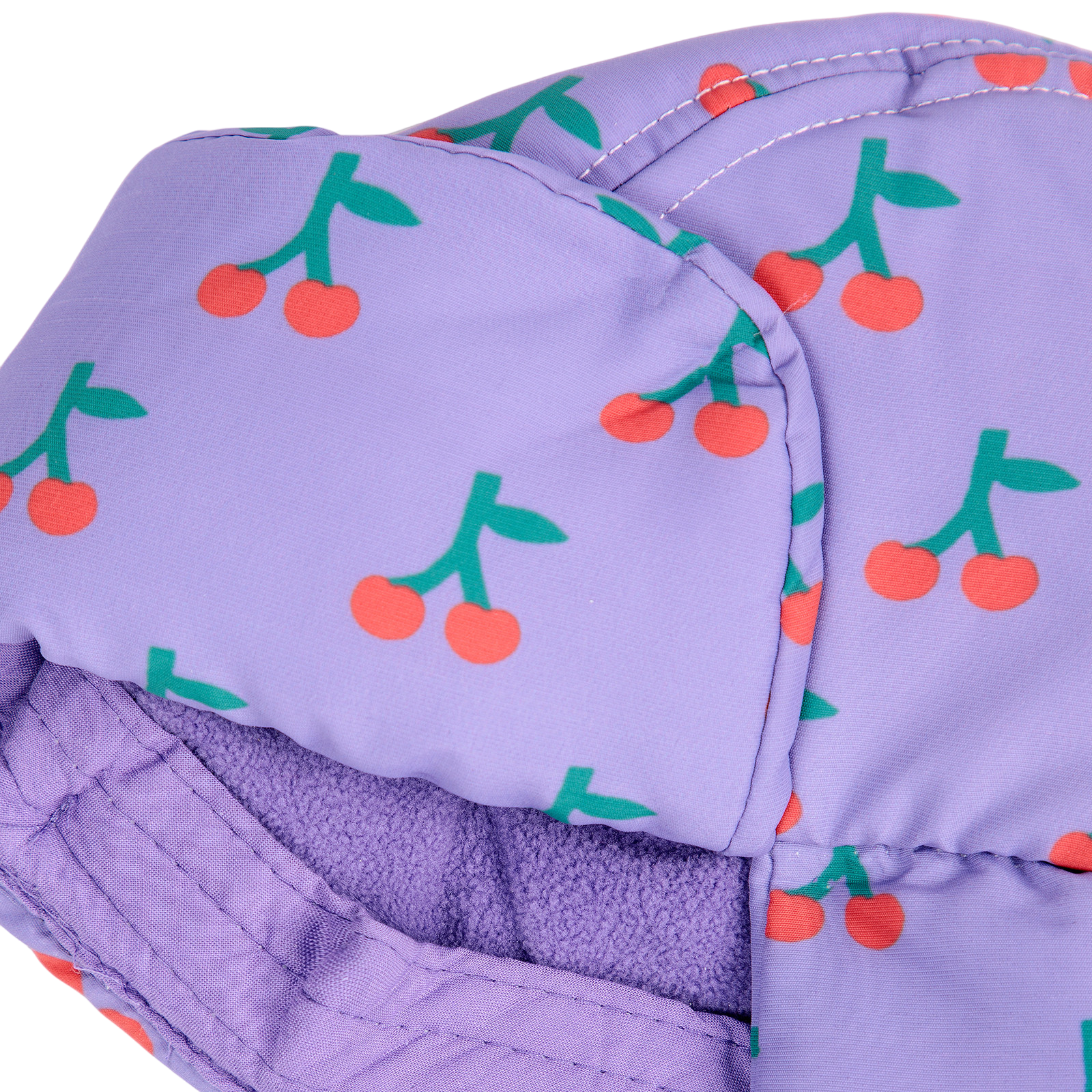 Bonnet bébé Chapka Cherry all over Purple
