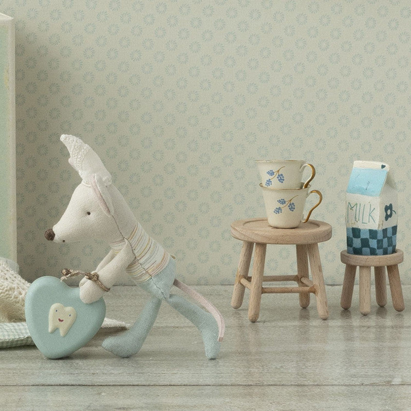 Maileg mouse table and stool set