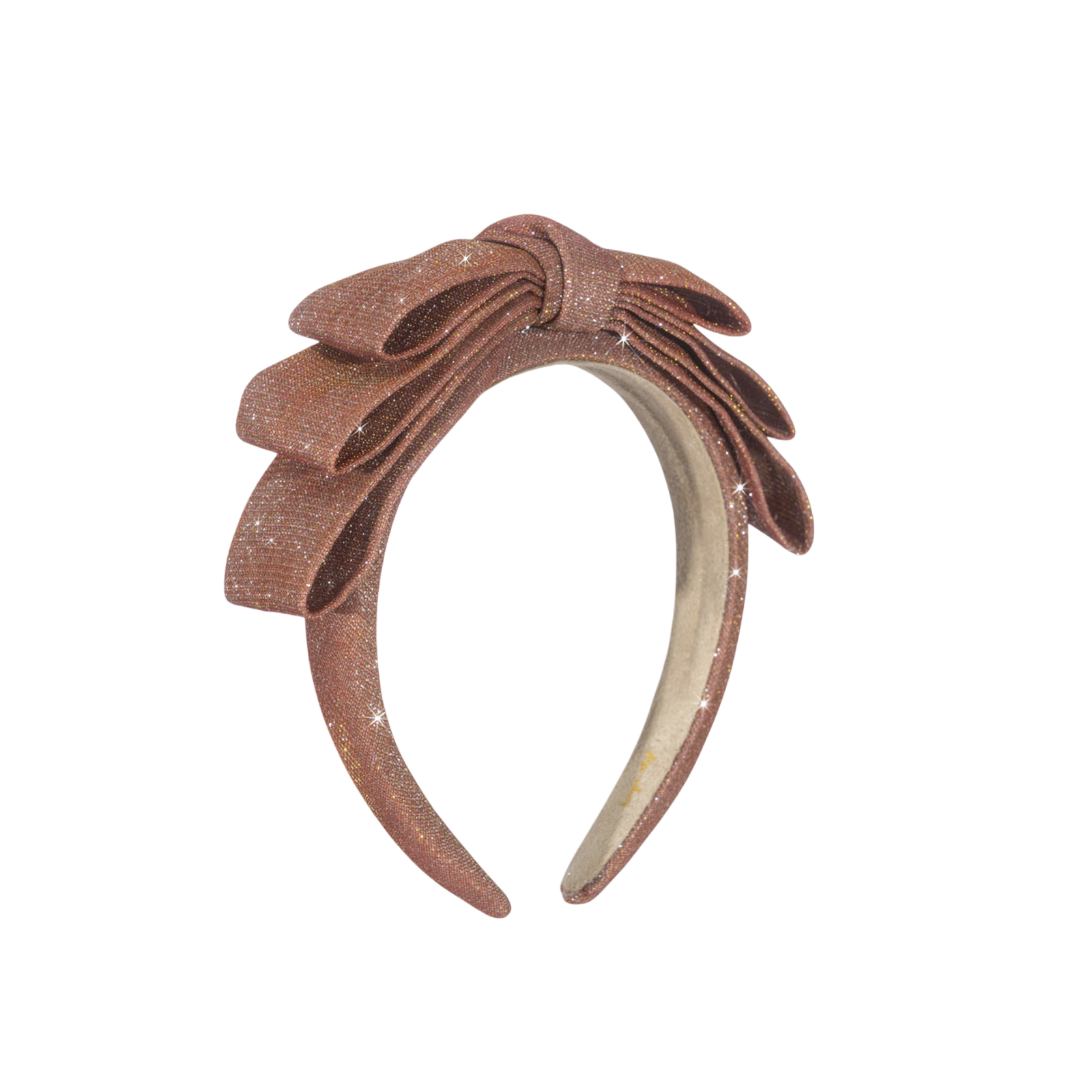 Serre-tête Glitter Bow Mellow Rose