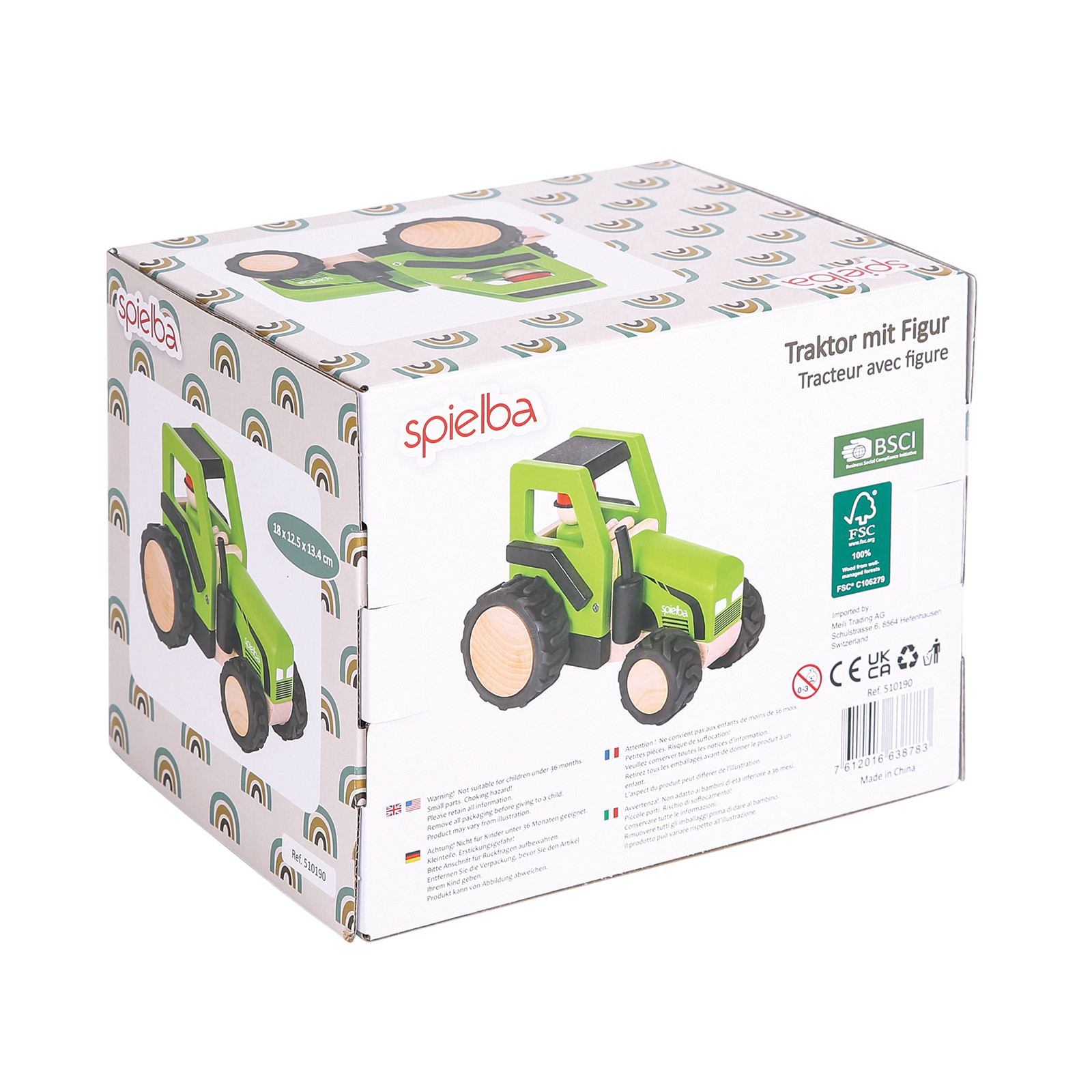 Spielba tractor with figure