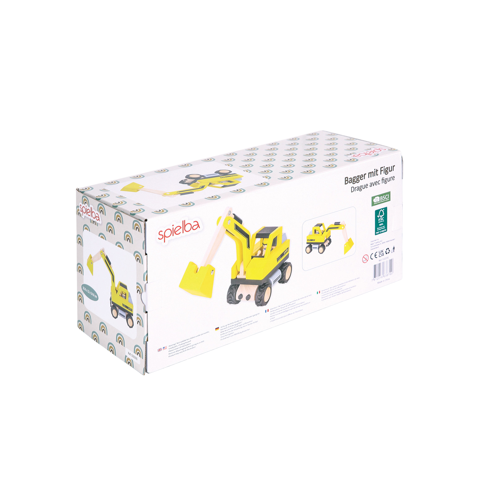 Spielba excavator with figure