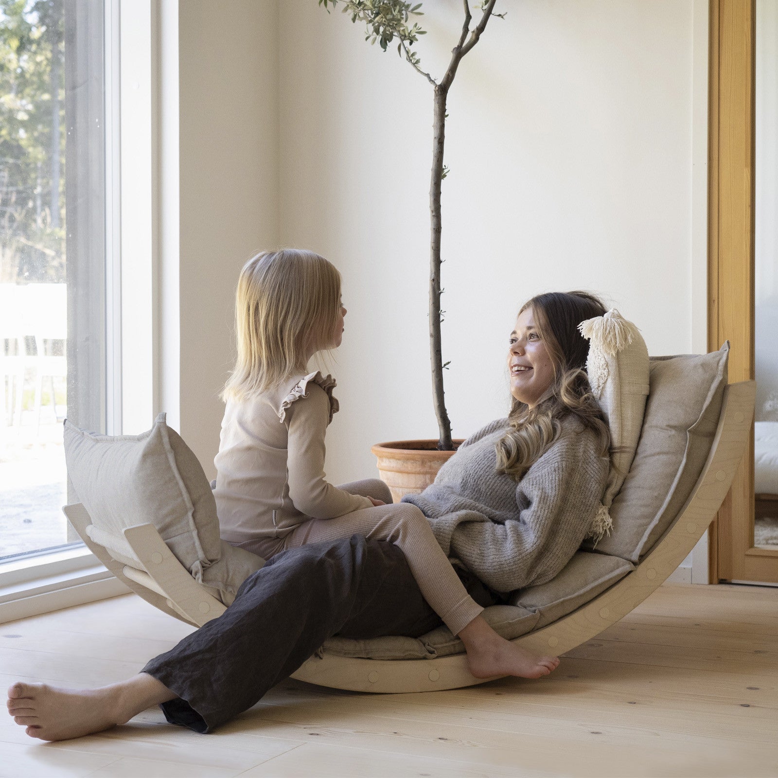 Chaise longue à bascule LAAKSO Bouleau
