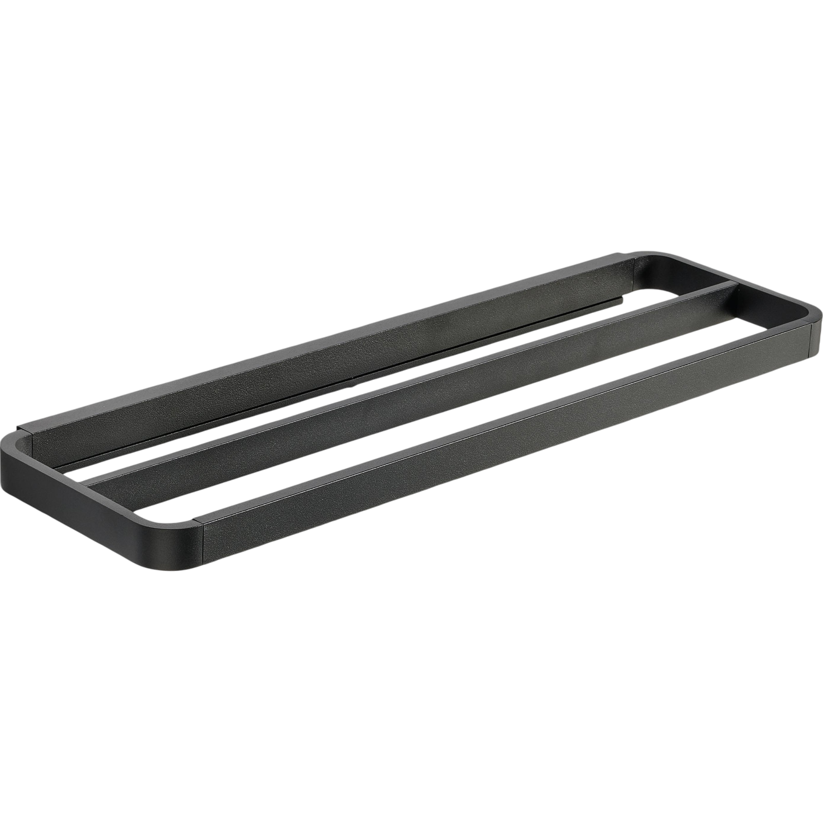 Handtuchhalter Rim 2-fach Schwarz 44 x 7.5 x 2.5 cm
