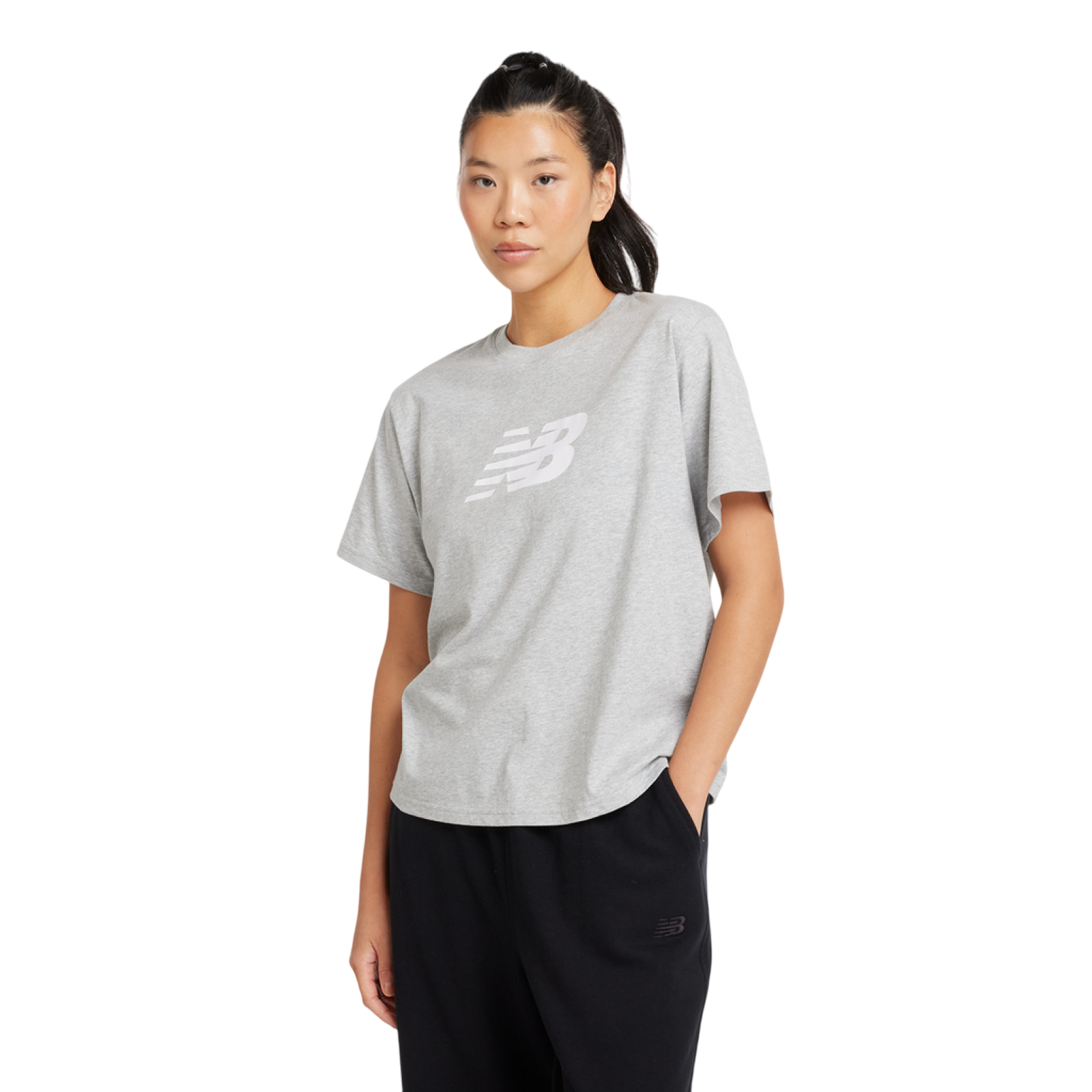T-shirt Sport Jersey Relaxed Logo Athletic Grey