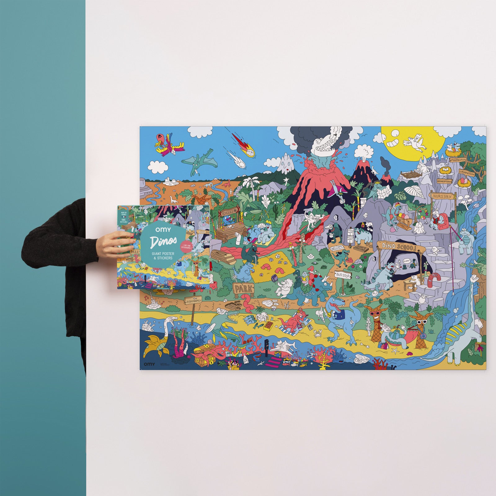 Poster & Sticker Dinos Cherche & Trouve