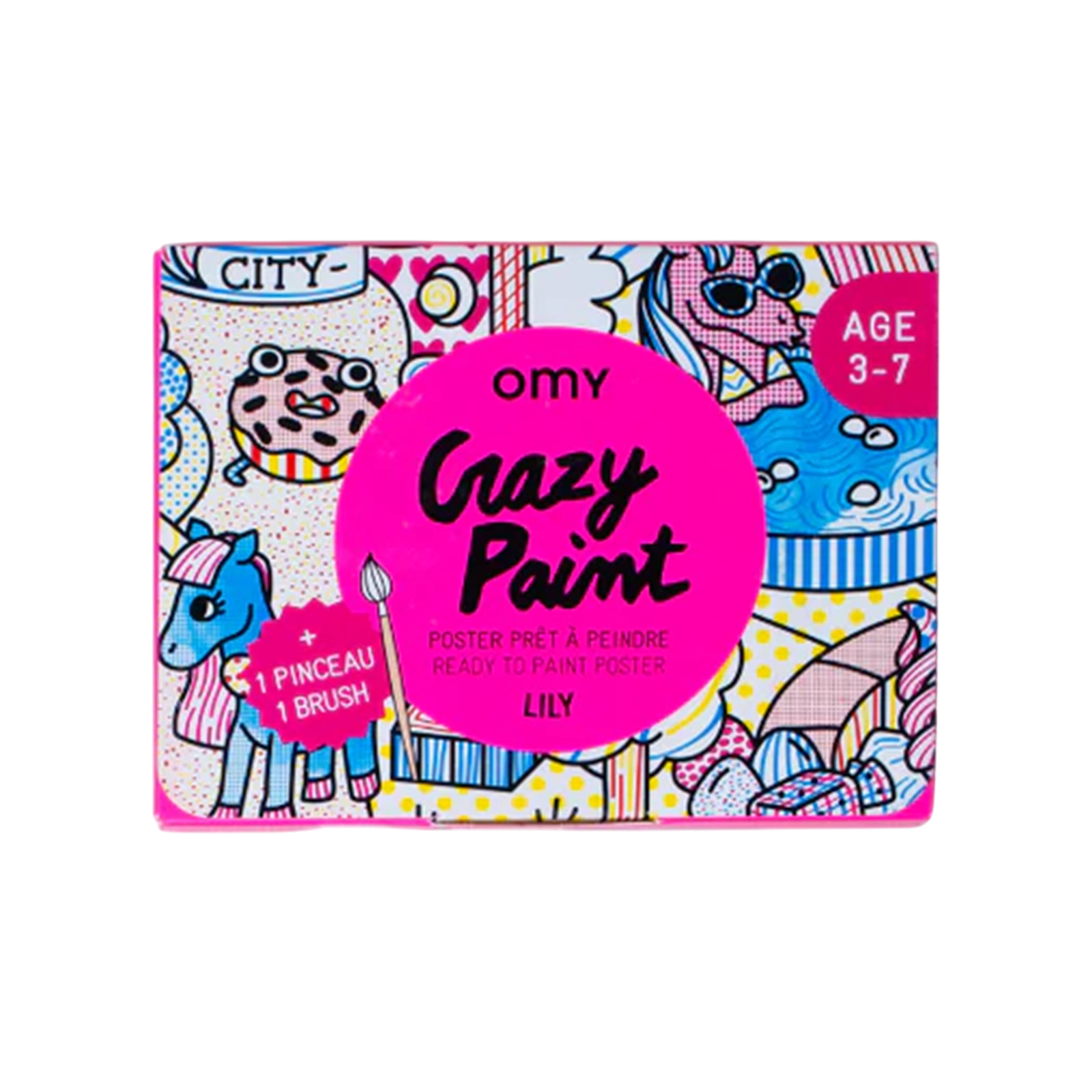 Ausmalposter inkl. Pinsel Crazy Paint Lily