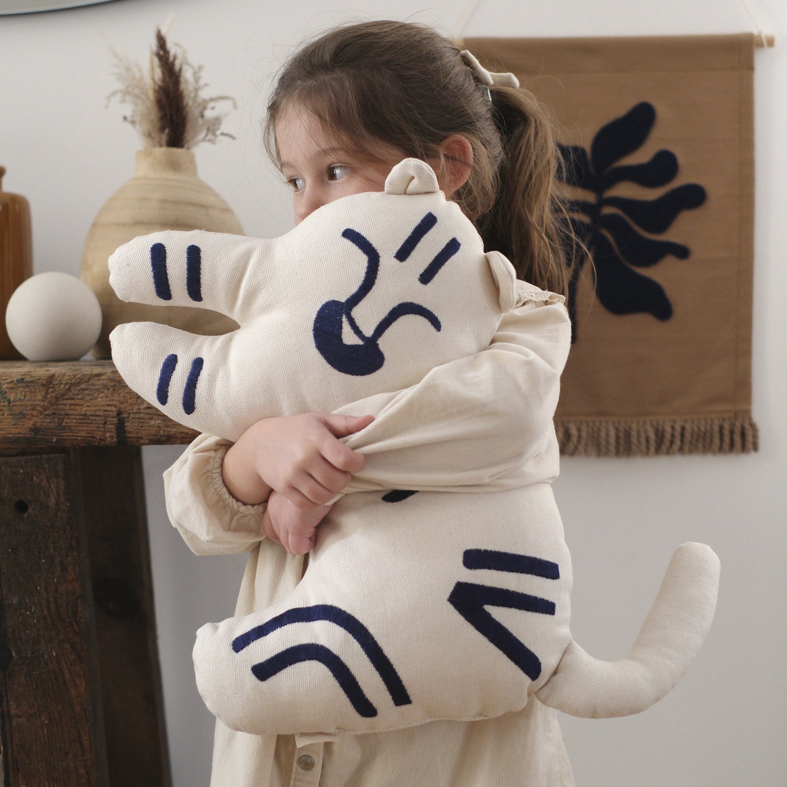 Kissen Tiger Blue Natural