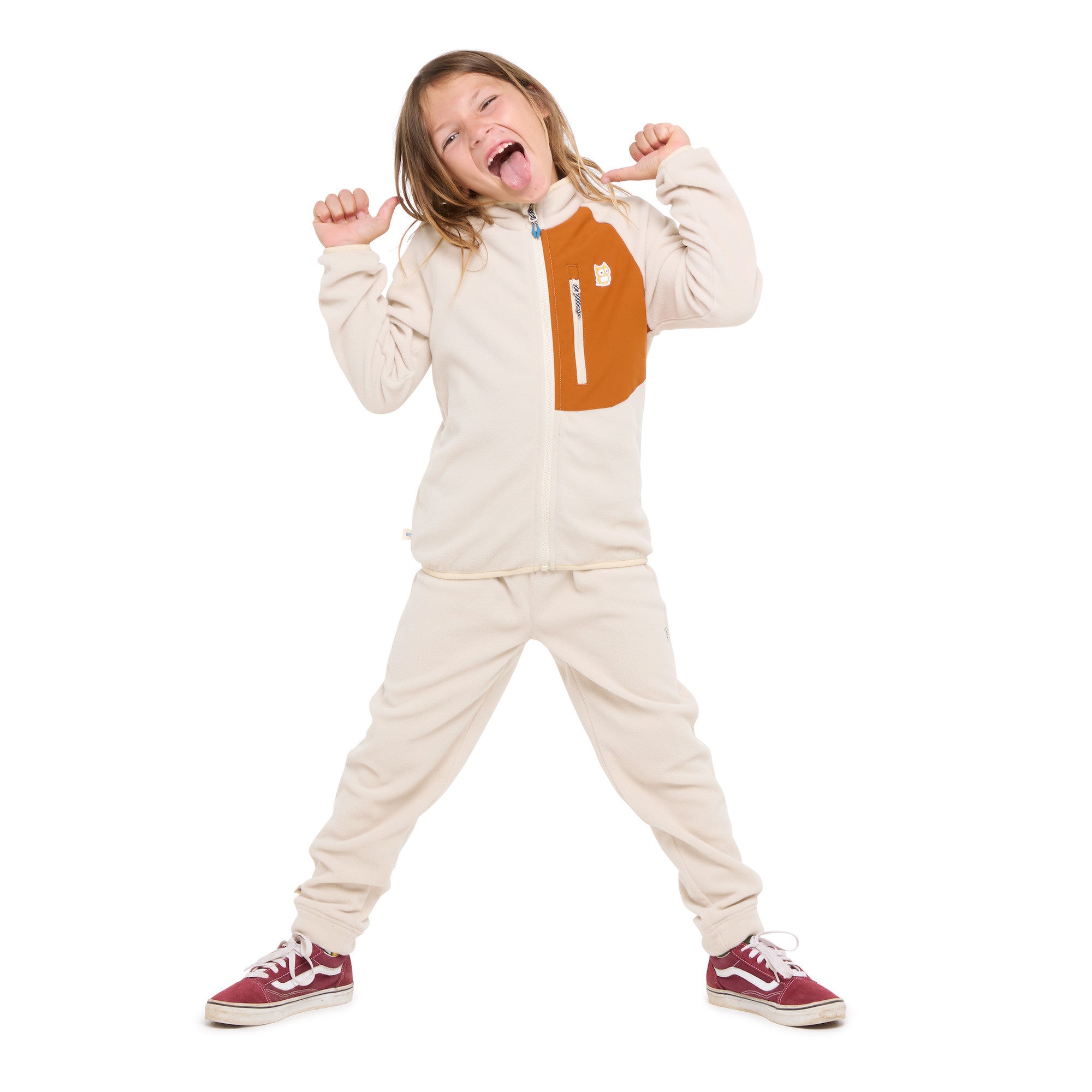 Veste polaire Bio Avan Teddy Almond