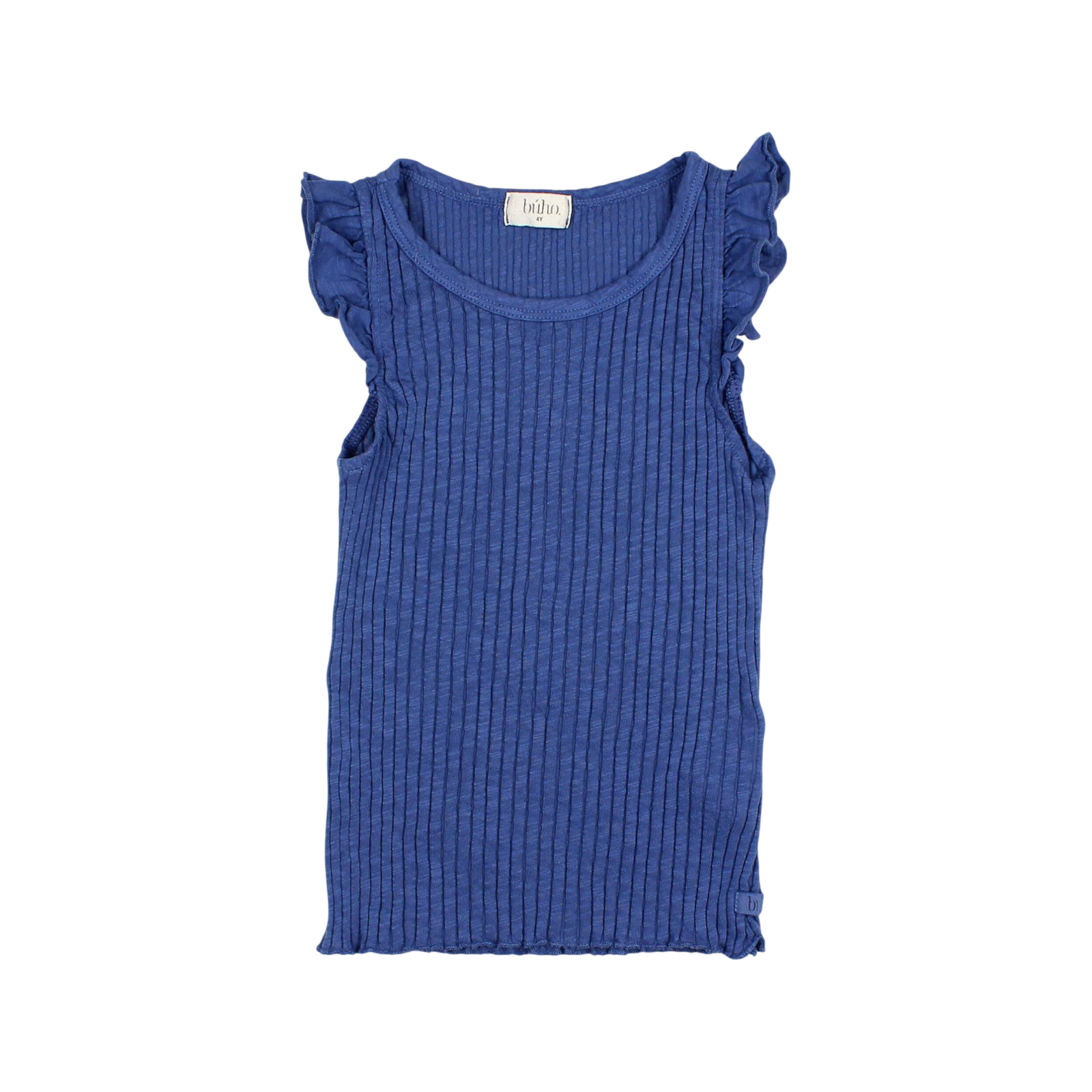Top Rib Ruffle Royal Blue