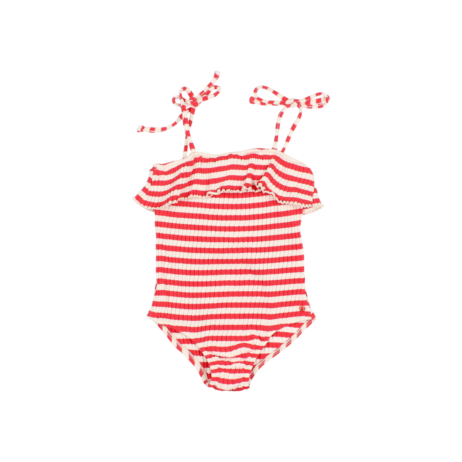 Badeanzug Rib Stripes Royal Coral Red