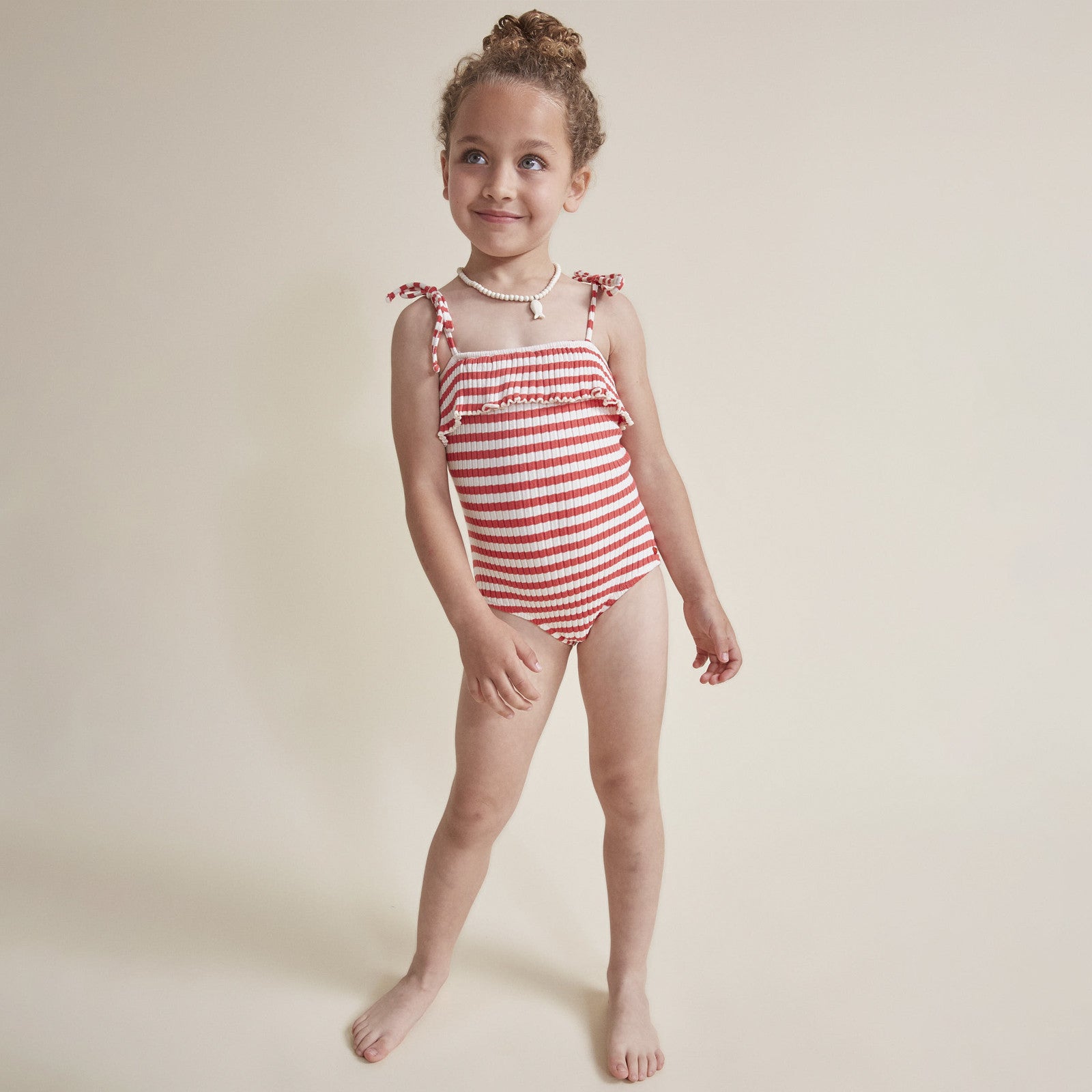 Maillot de bain Rib Stripes Royal Coral Red