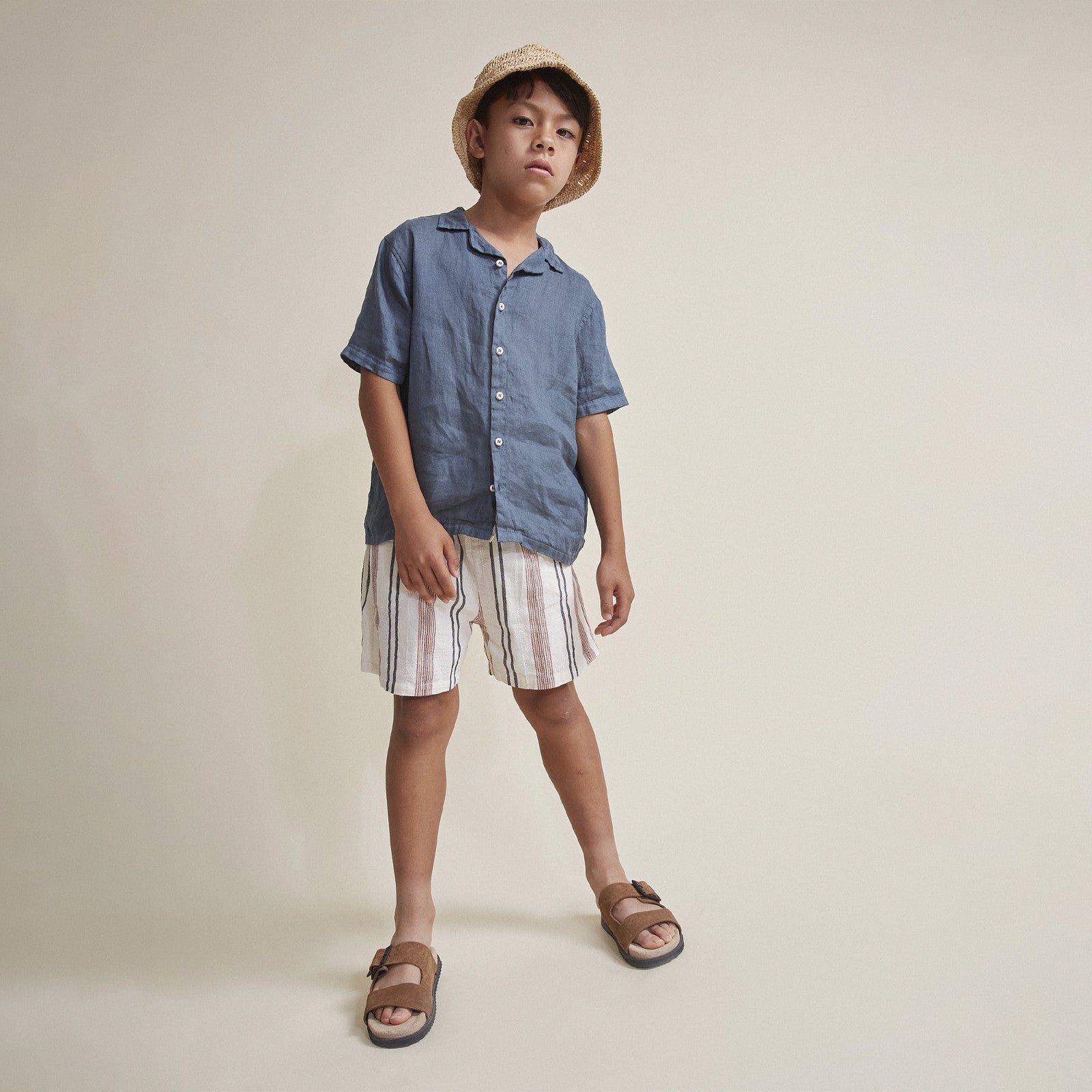 Shirt Linen Blue Teal