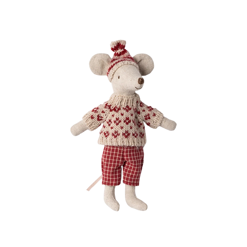 Maileg mouse mom with ski set