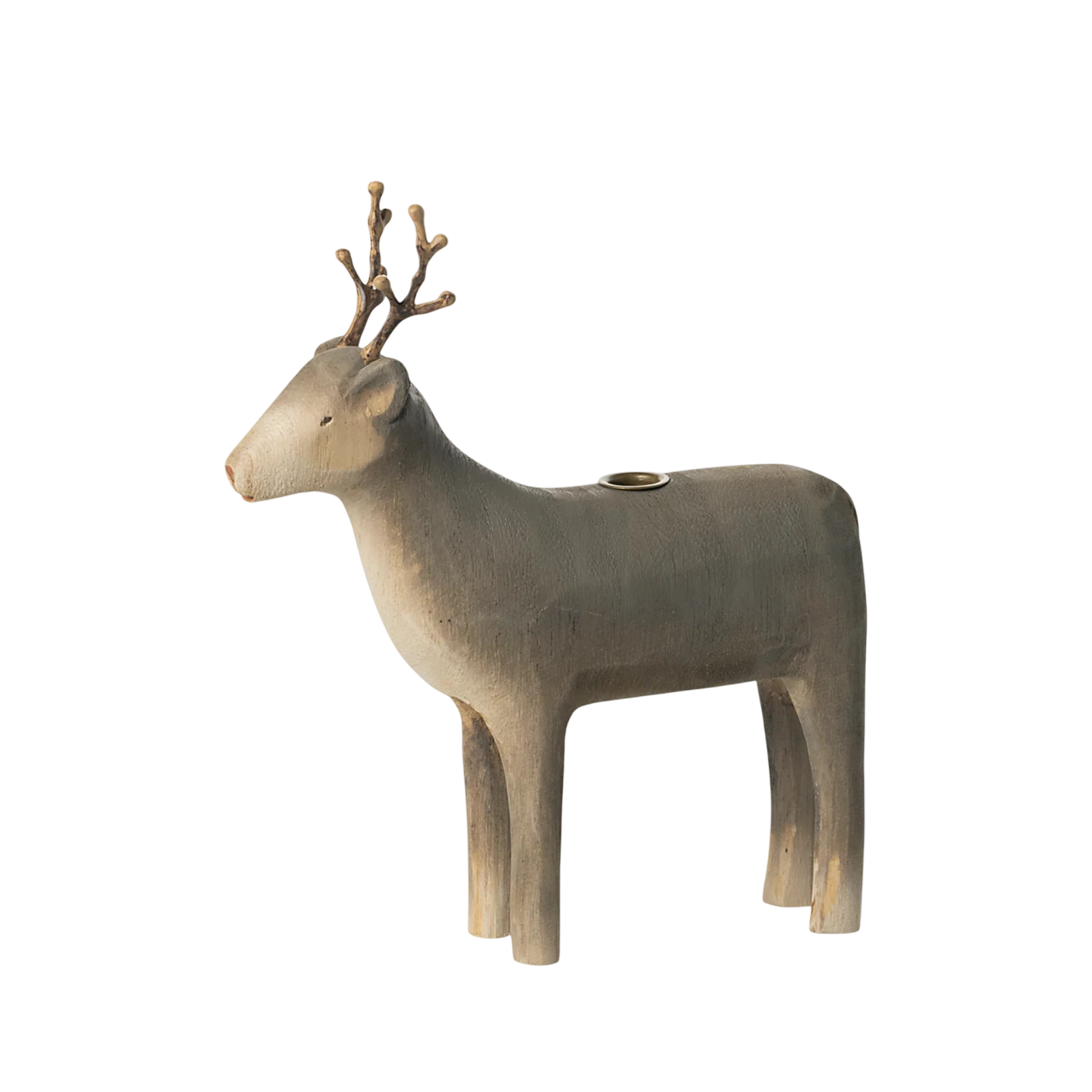 Medium reindeer candle holder
