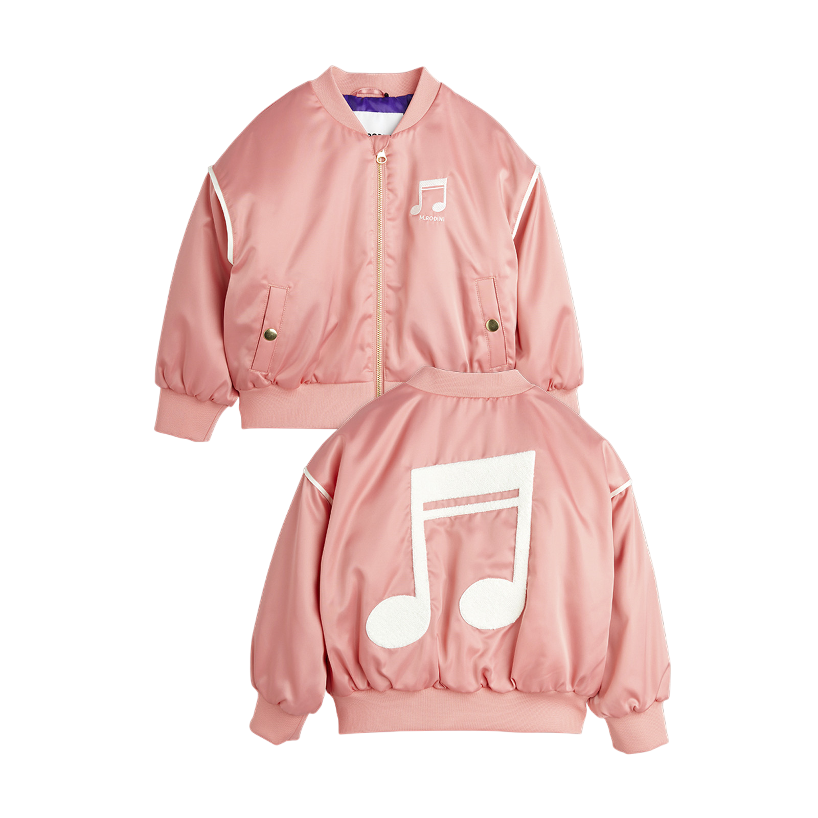 Jacket Note Chenille Satin Pink