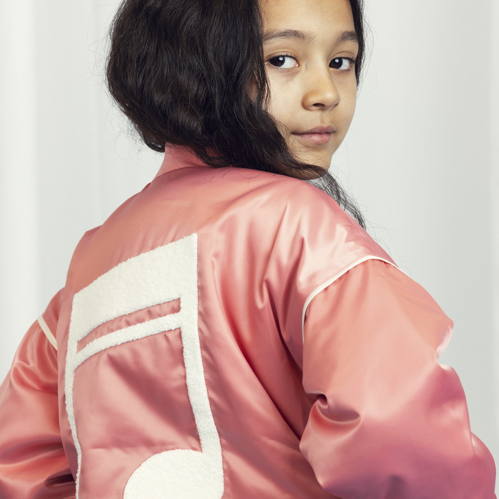 Jacket Note Chenille Satin Pink