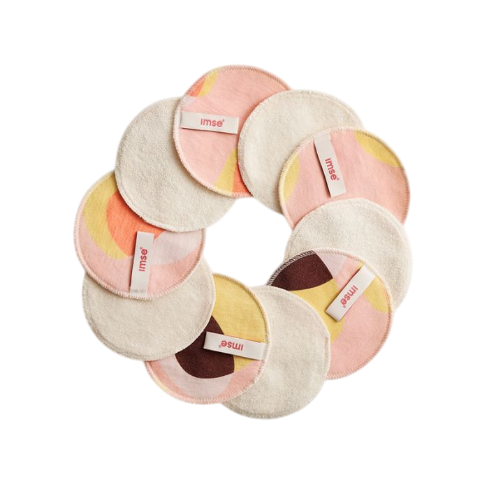 Imse Vimse disques à démaquiller lavables - 10 pcs Pink Hoop