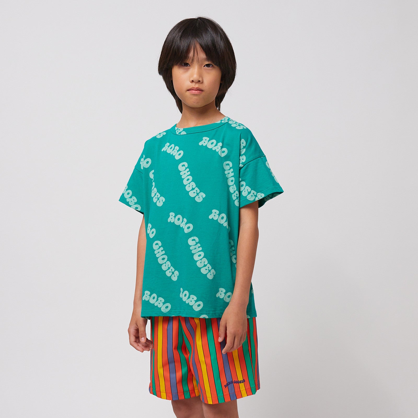 T-shirt Wavy Bobo Choses All Over Green
