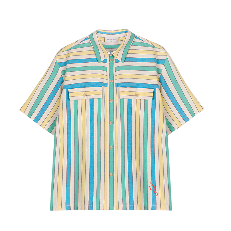 Adult Shirt Stripes Relaxed Multicolor