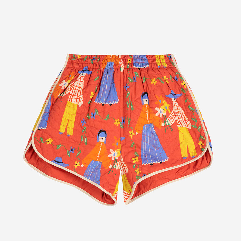 Shorts Couples Print Red