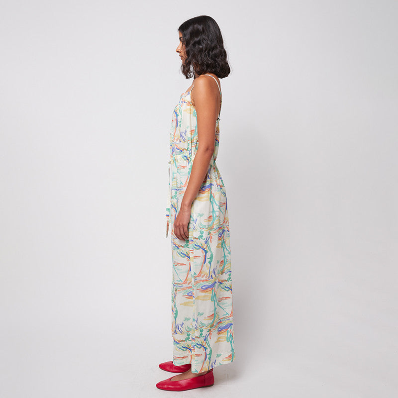 Einteiler Landscape Print Wide Leg Multicolor