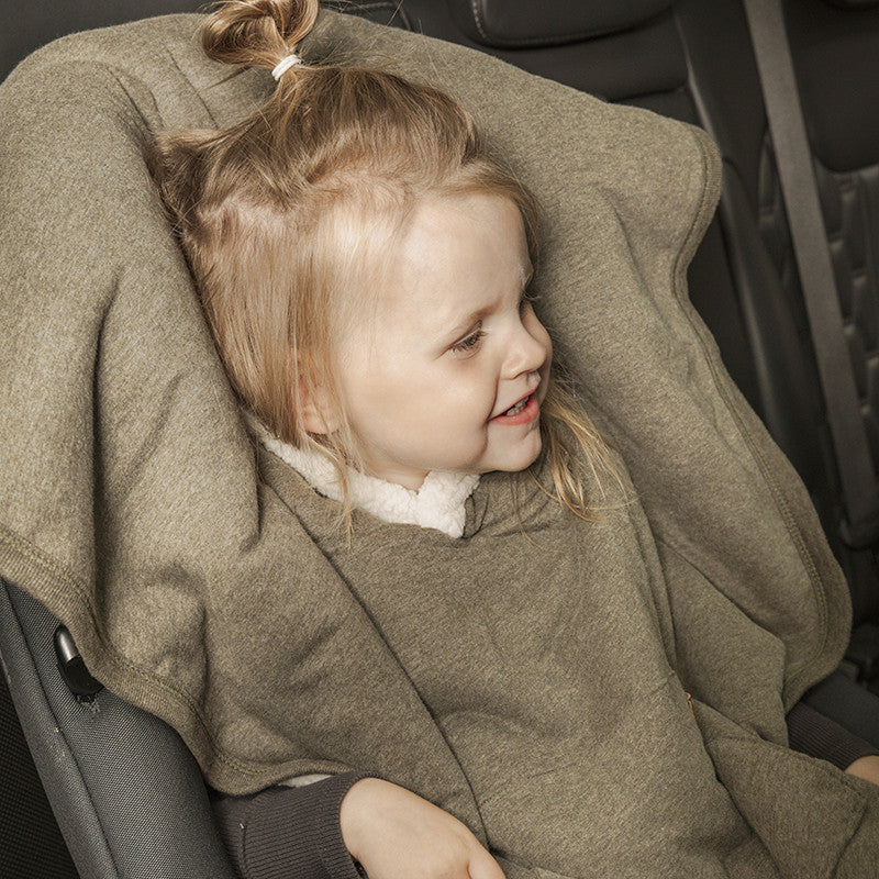 Teddy Poncho Forest Green