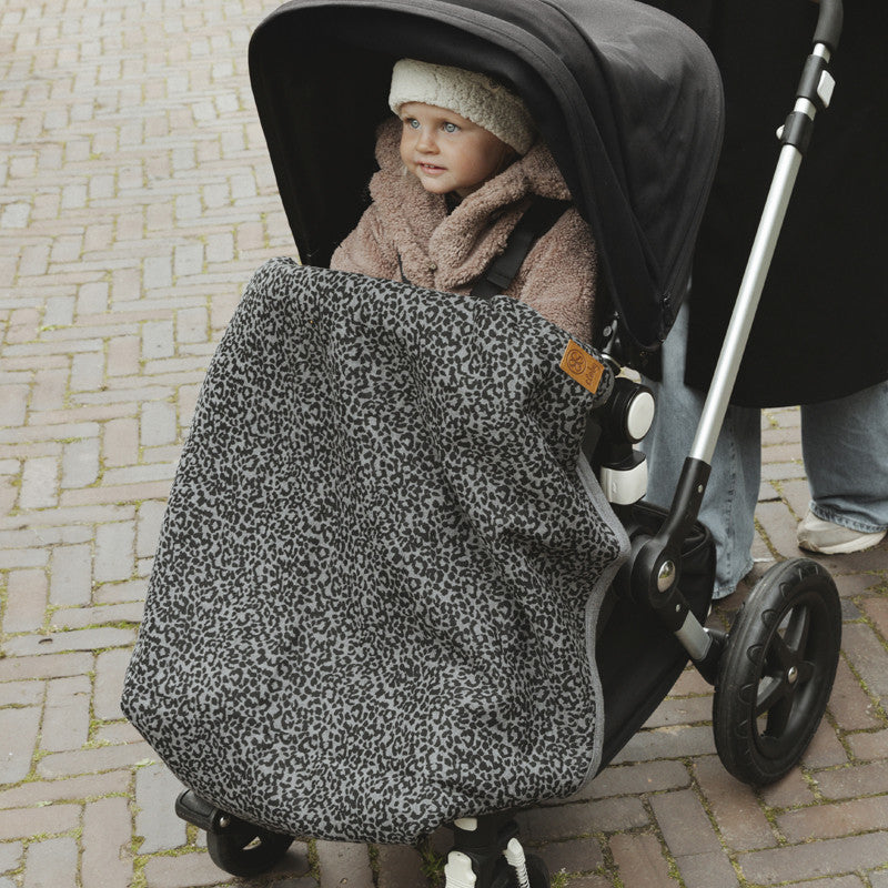 Teddy Decke Leopard Grey