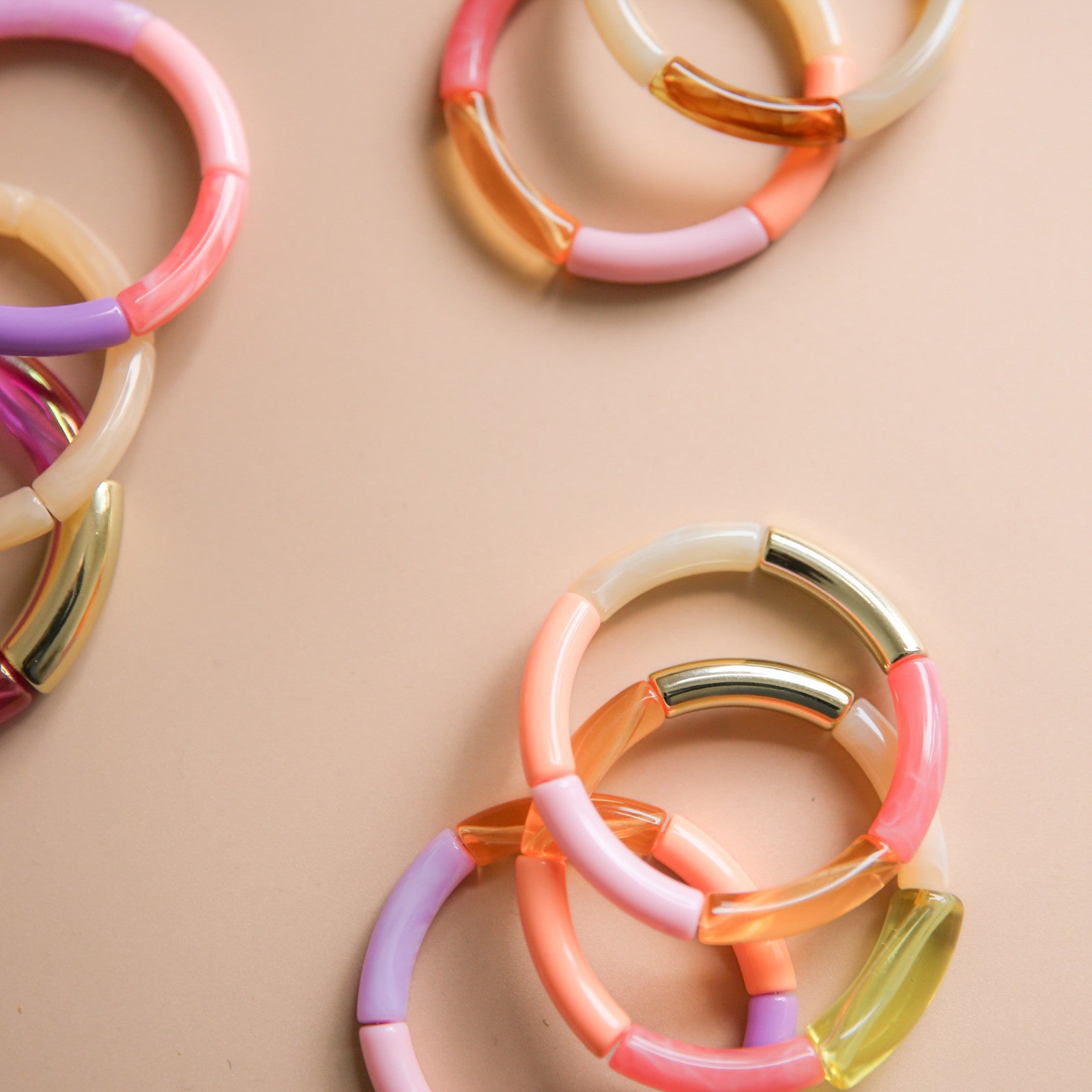 Bracelet Tube Susi pink purple orange pink