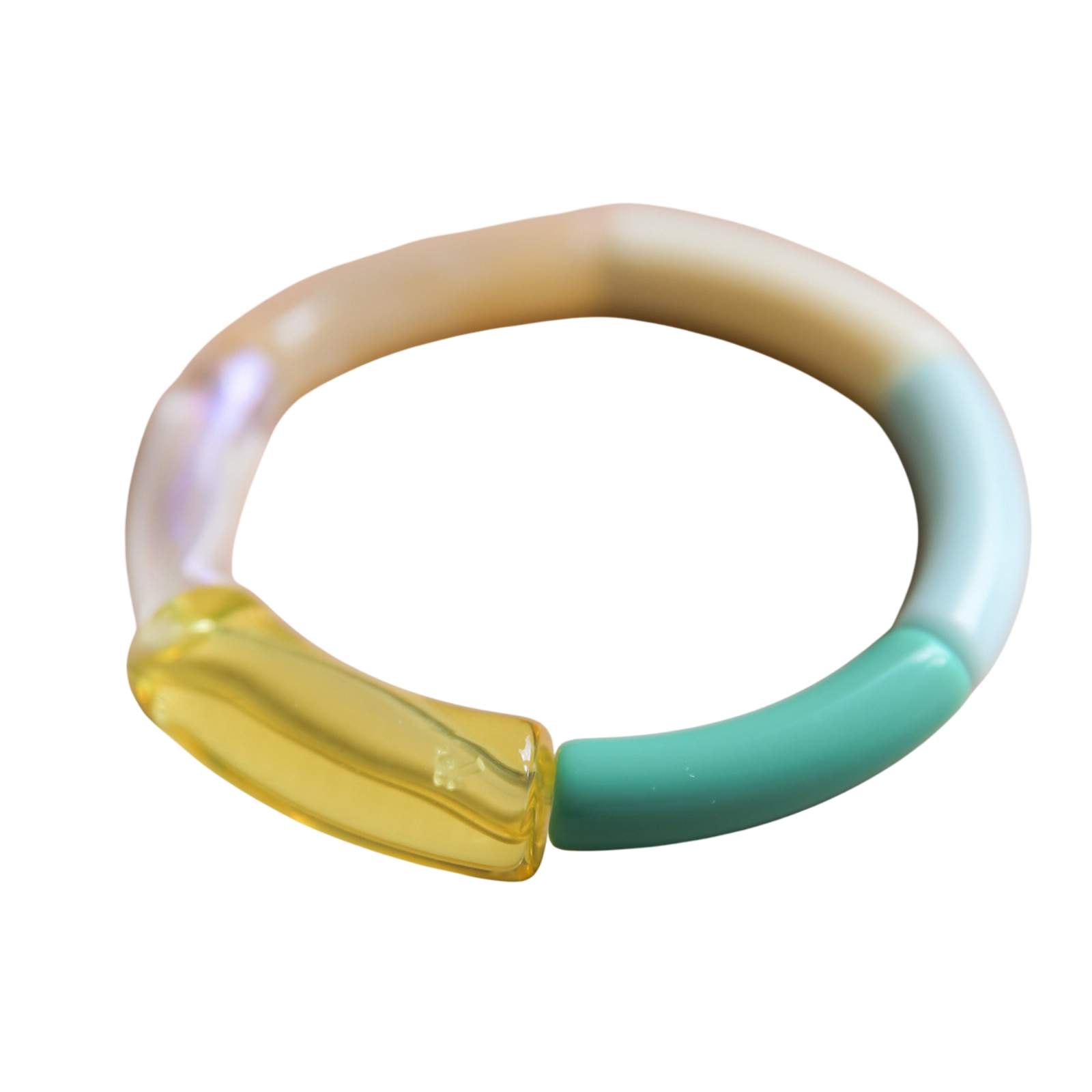 Armband Tube Set3 blau grün weiss gelb pink