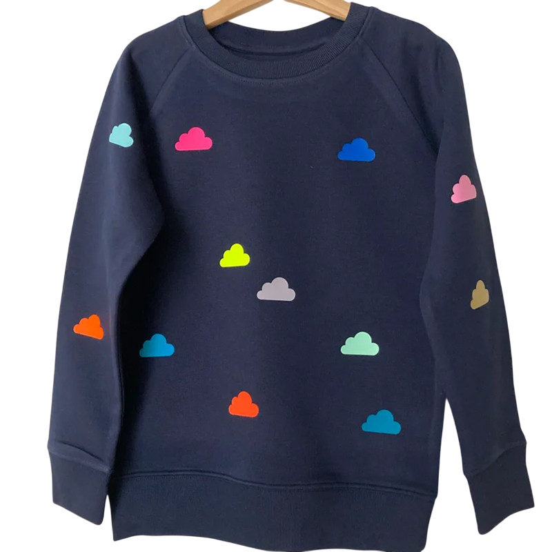 Sweatshirt Clouds Navy