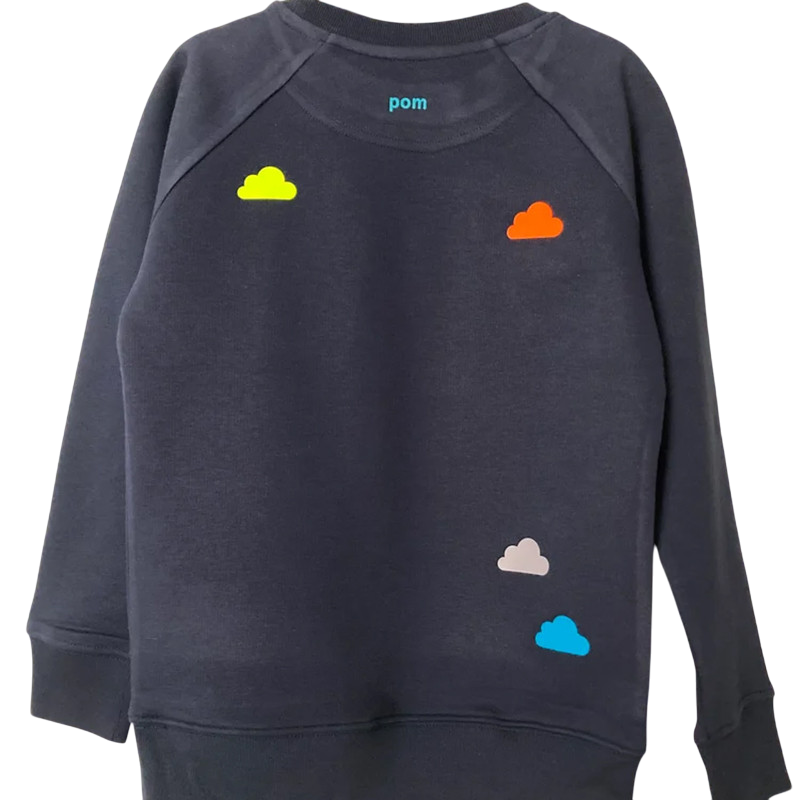 Sweatshirt Clouds Navy