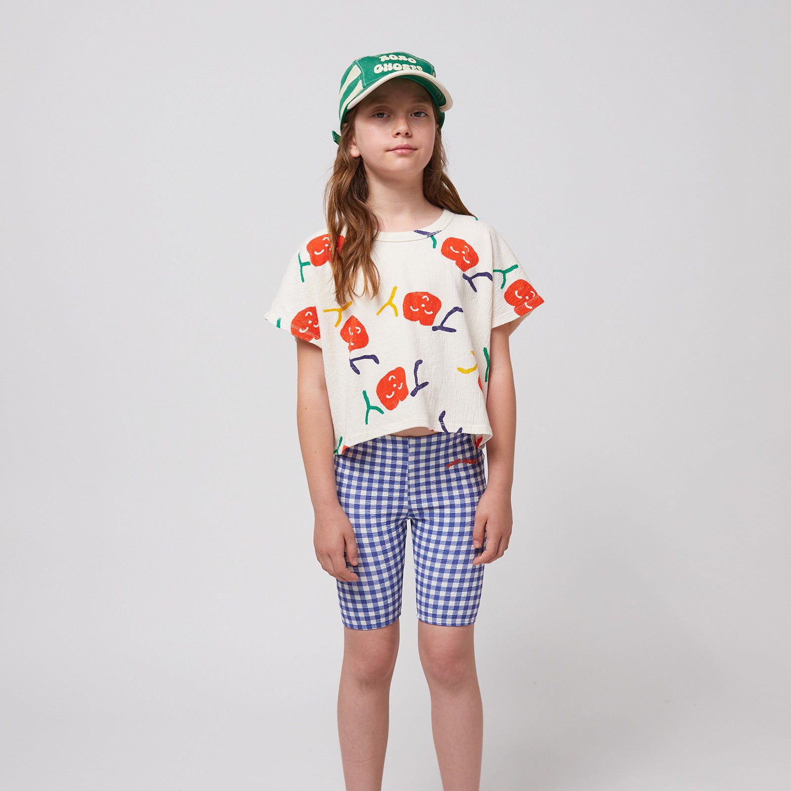 T-shirt Smiling All Over Cropped Offwhite