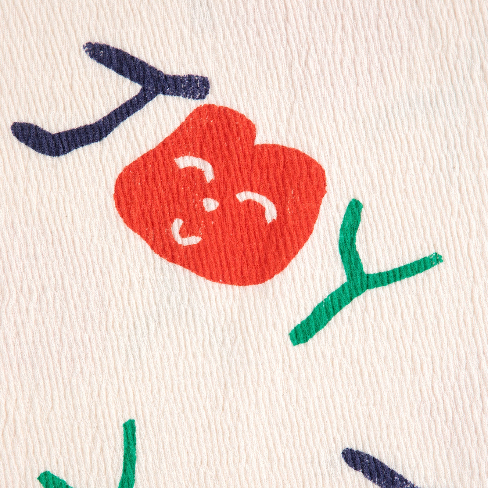 T-shirt Smiling All Over Cropped Offwhite