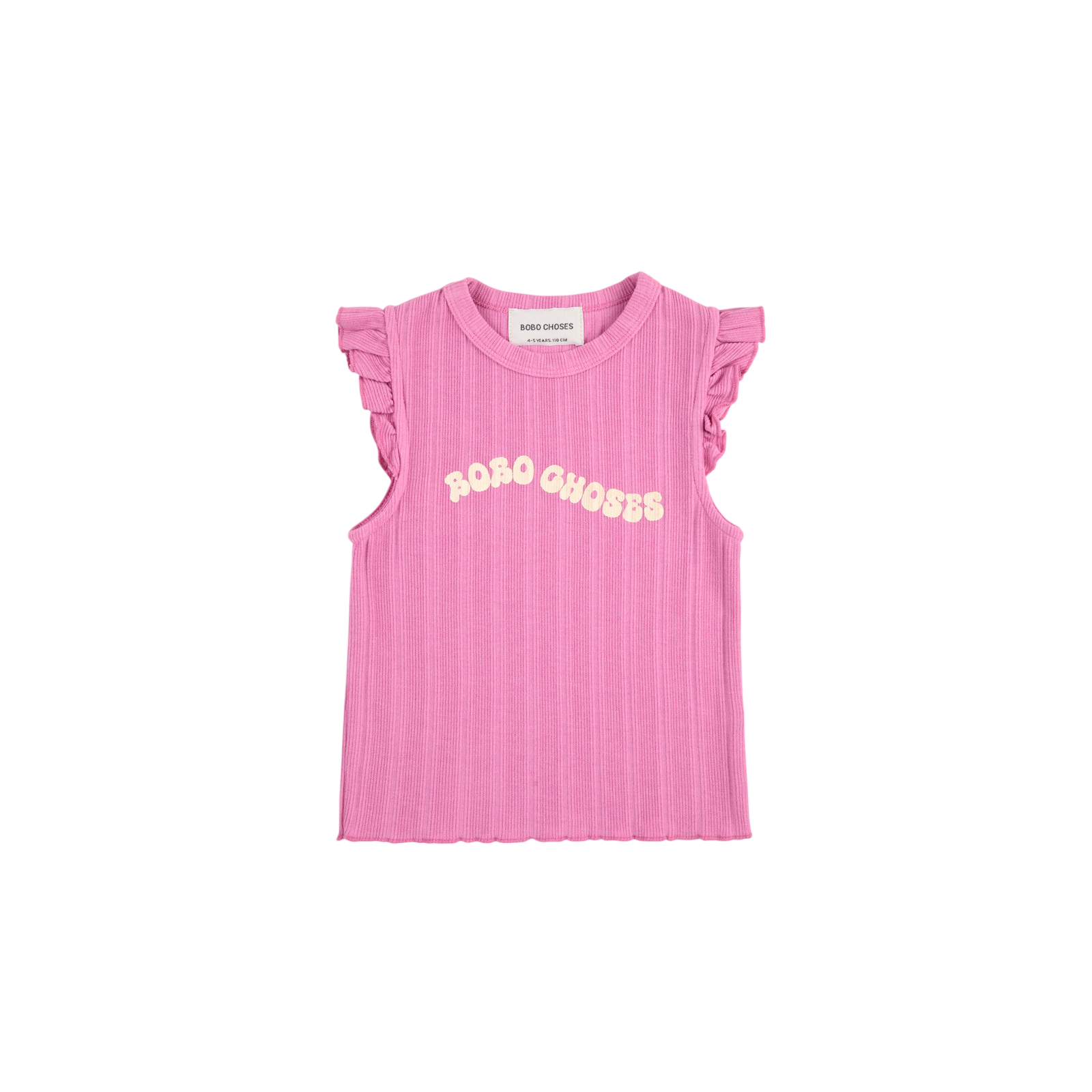 T-shirt Wavy Bobo Choses Ruffled Fuchsia