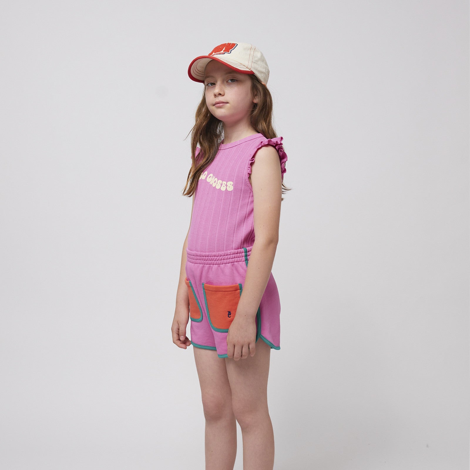 T-shirt Wavy Bobo Choses Ruffled Fuchsia