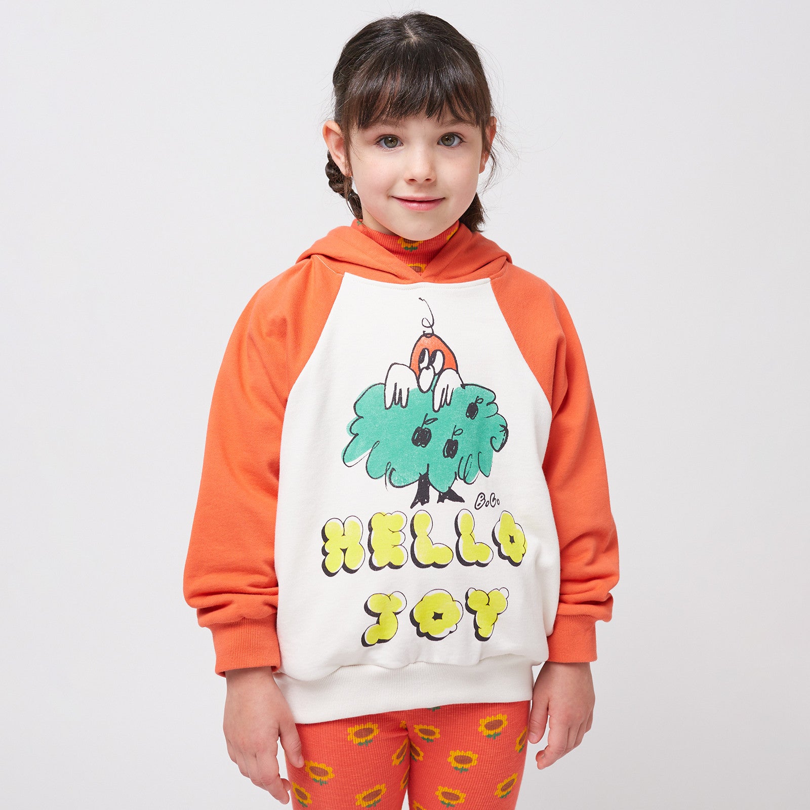 Hoodie Hello Joy Ranglan Multicolor